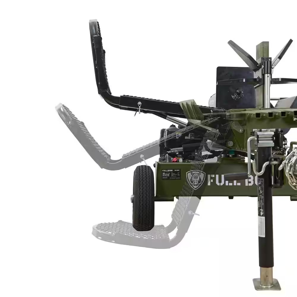 H6135FB 35-Ton 306Cc Gas 2/4/6 Way Full Beam Log Splitter with Hydraulic Log Lift