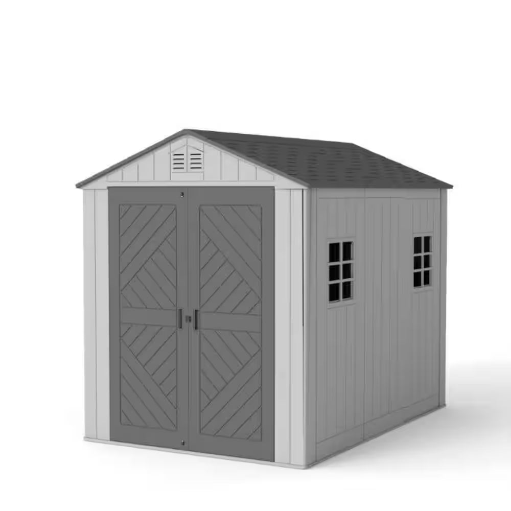 20 Sq. 6 X 4 Ft. Outdoor Resin Storage Shed, Weatherproof Durable Tool Shed, Lockable with Floor and Window