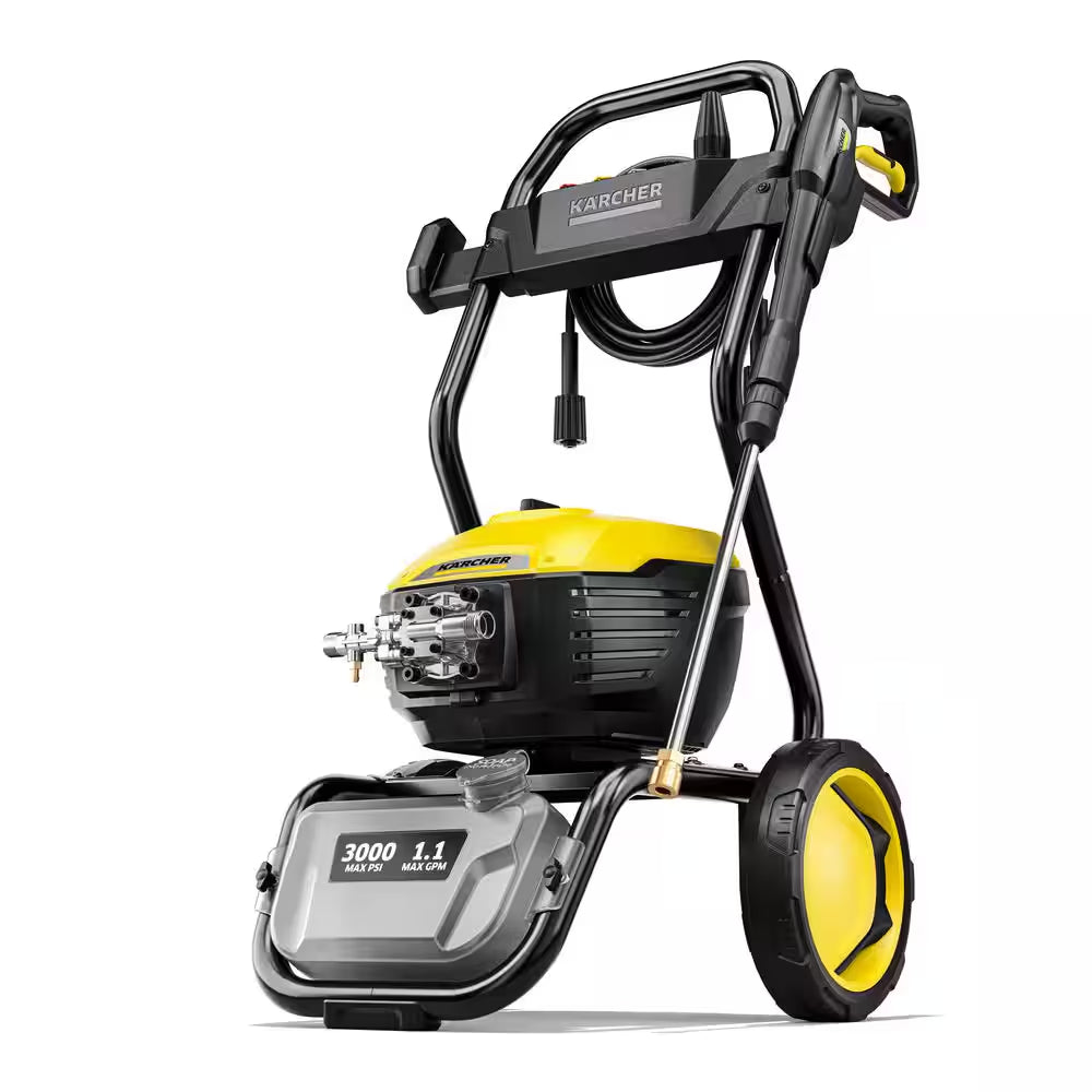 K 3000 E Cold Water Electric Pressure Washer 3000 PSI 1.1 GPM High-Performance Cleaning for Heavy-Duty Home Restoration