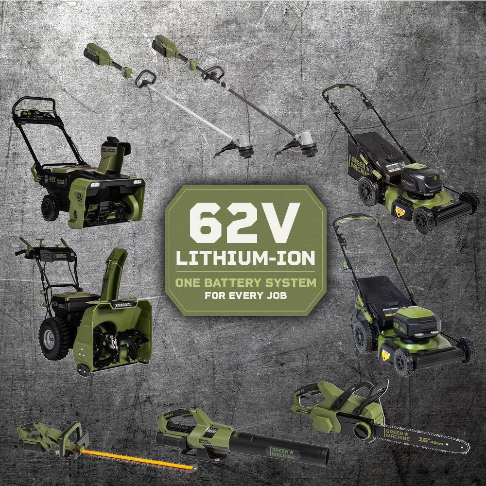 62V Brushless 16 In. Battery Chainsaw Auto-Tensioning System, Easy Trigger Start with 4 Ah Battery and Charger