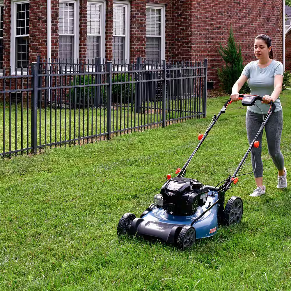 22 In. 163Cc 4-Cycle Briggs & Stratton Engine Gas Self-Propelled Lawn Mower with 3-In-1 Mulching Bagging Side Discharge