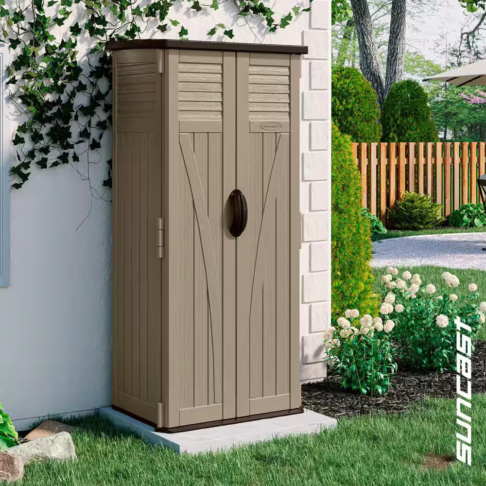 2 Ft. 8.25 In. X 2 Ft. 1.5 in X 6 Ft. Resin Vertical Storage Shed