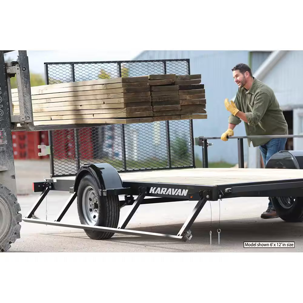 5 Ft. X 10 Ft. Wood Floor Utility Trailer Kit W/ Patented Pivot down Rail System