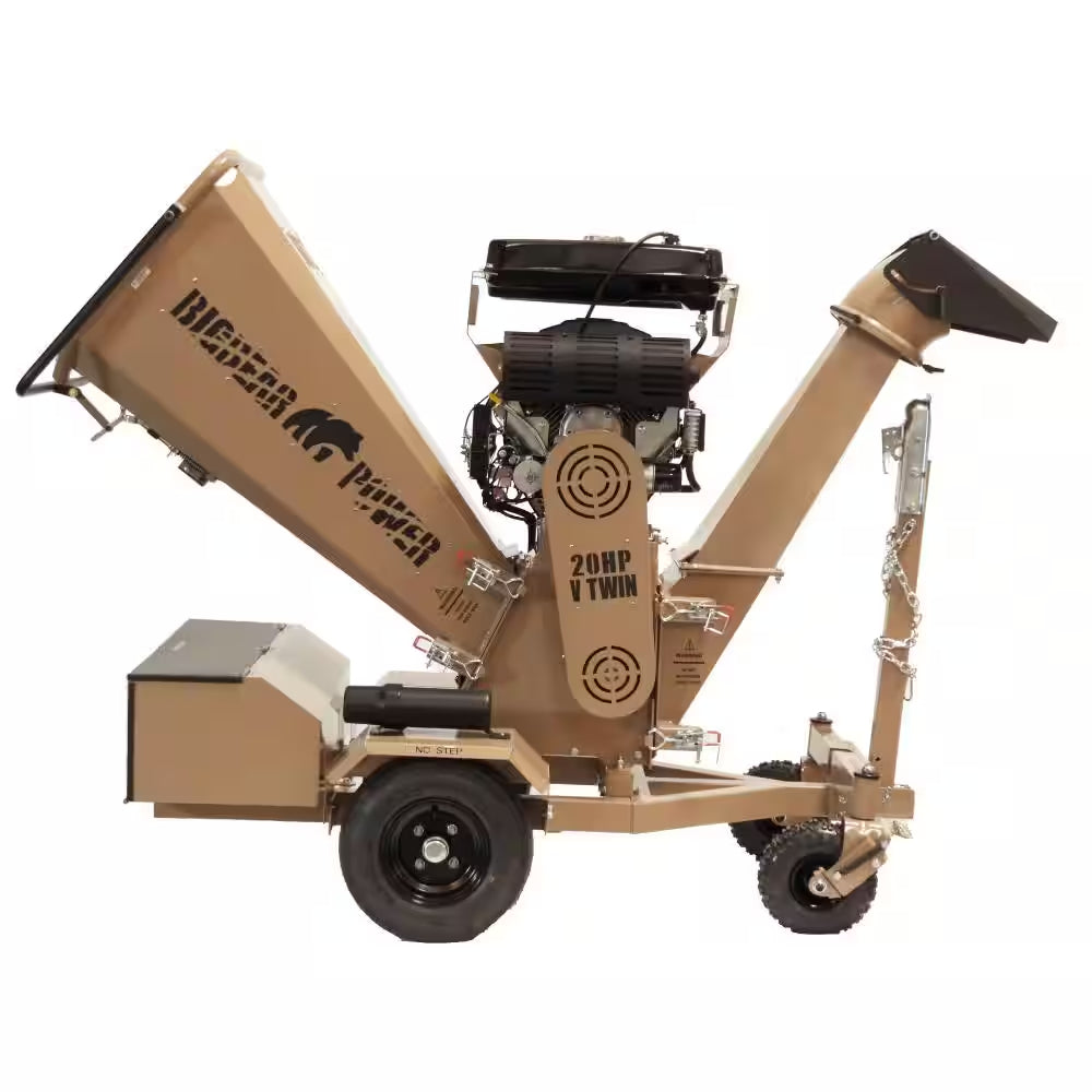Tornadic 6 In. 20 HP V-Twin Engine, Gas Powered Commercial Chipper Shredder, Self Feeding, Electric Start