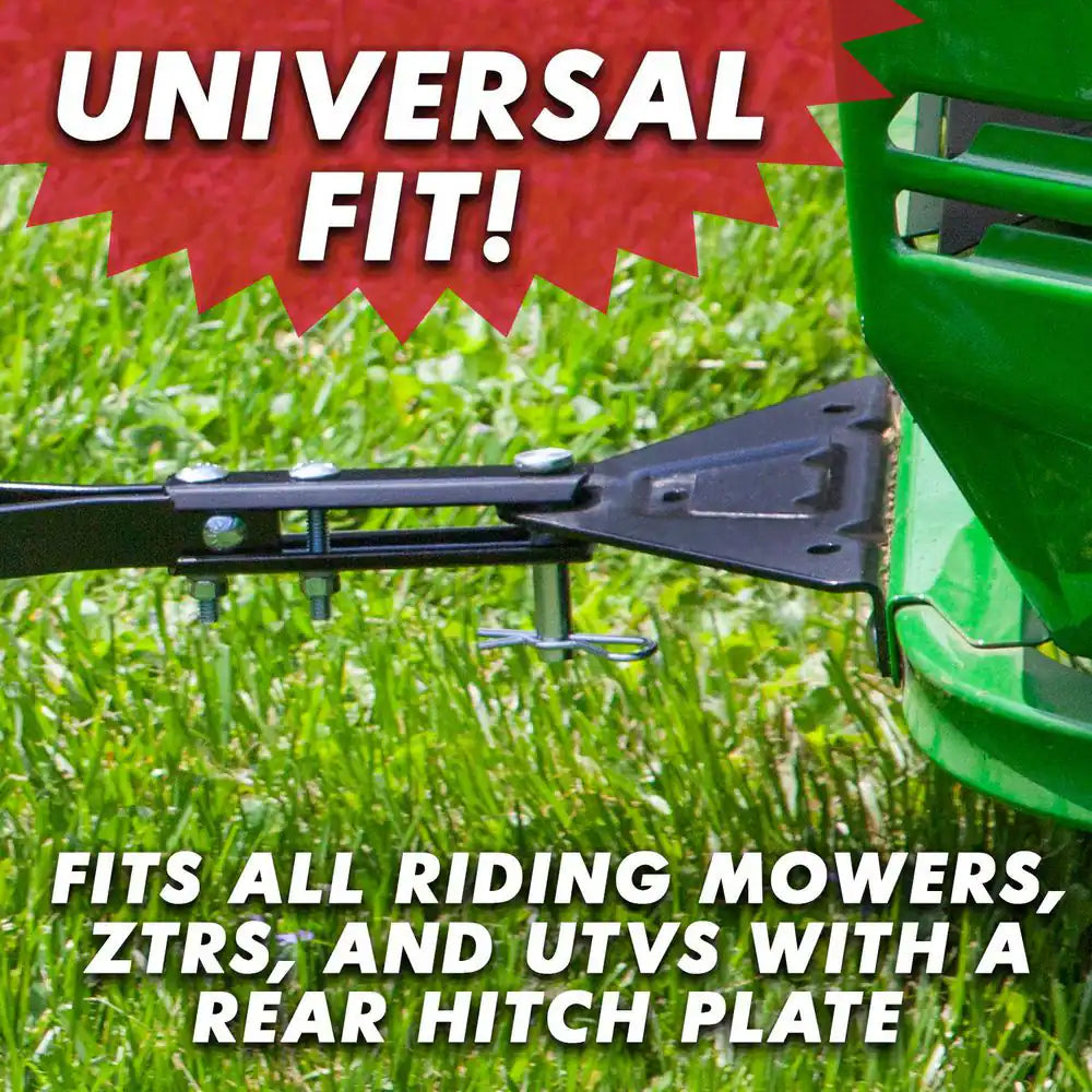 650Lbs. 10Cu.Ft. Tow-Behind Lawn Mower Trailer Dump Cart W/ Compression-Molded Poly Bed for Lawn Tractors and ZTR Mowers