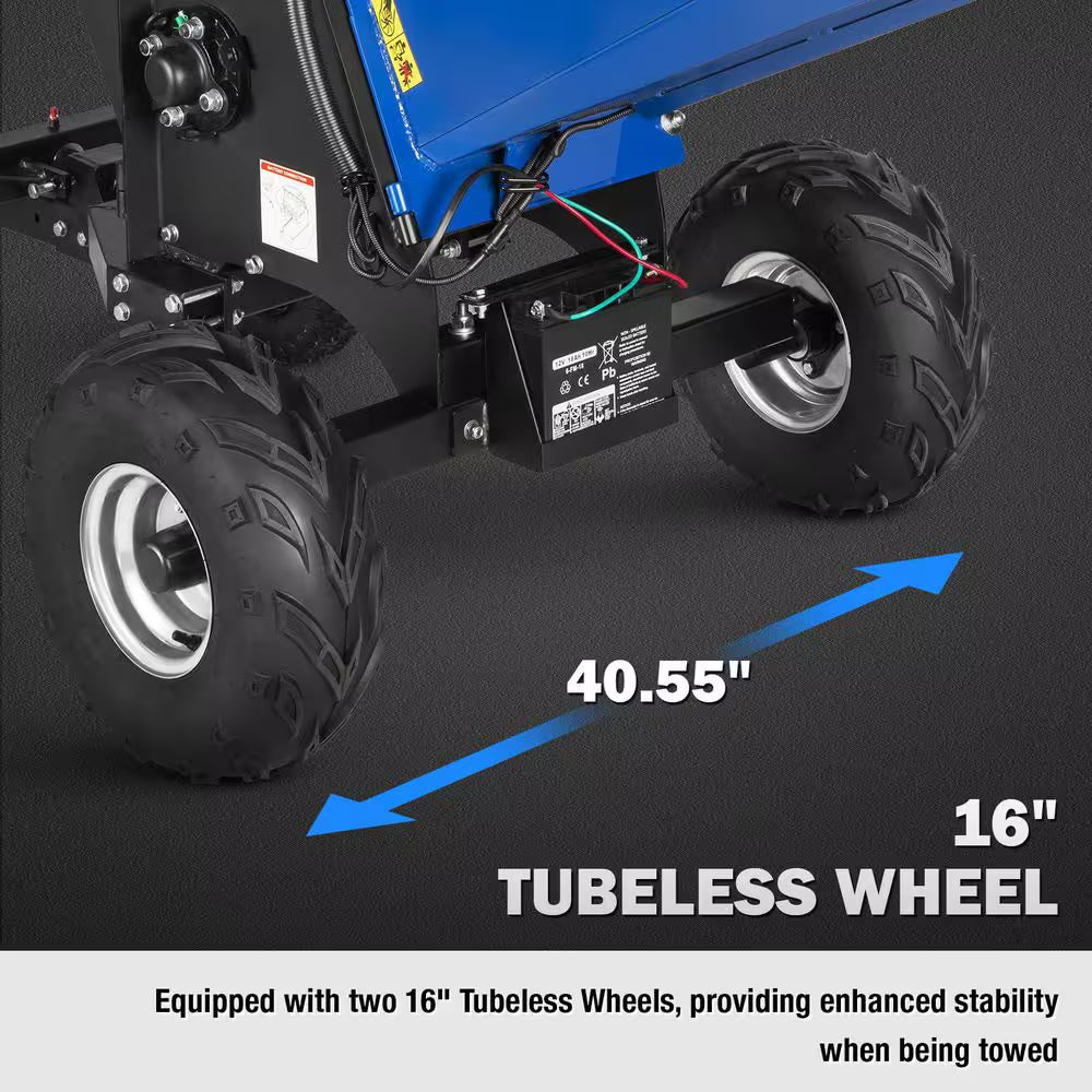 6 In. 15 HP 420 Cc Gas Powered Wood Chipper with E-Start 4-Wheels Towable Shredder Mulcher