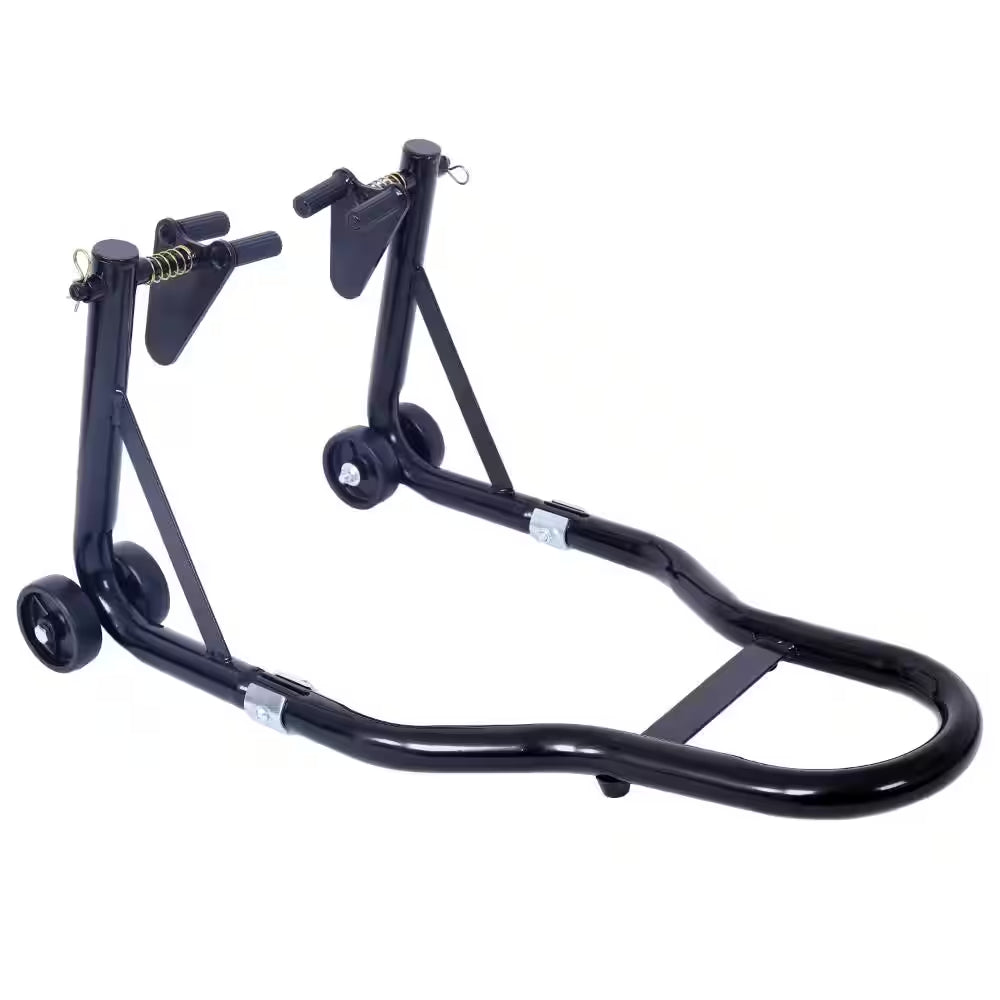 1000 Lbs Black Motorcycle Front & Rear Wheel Lift Stand, Adjustable Paddock Stands for Sport Bike Maintenance