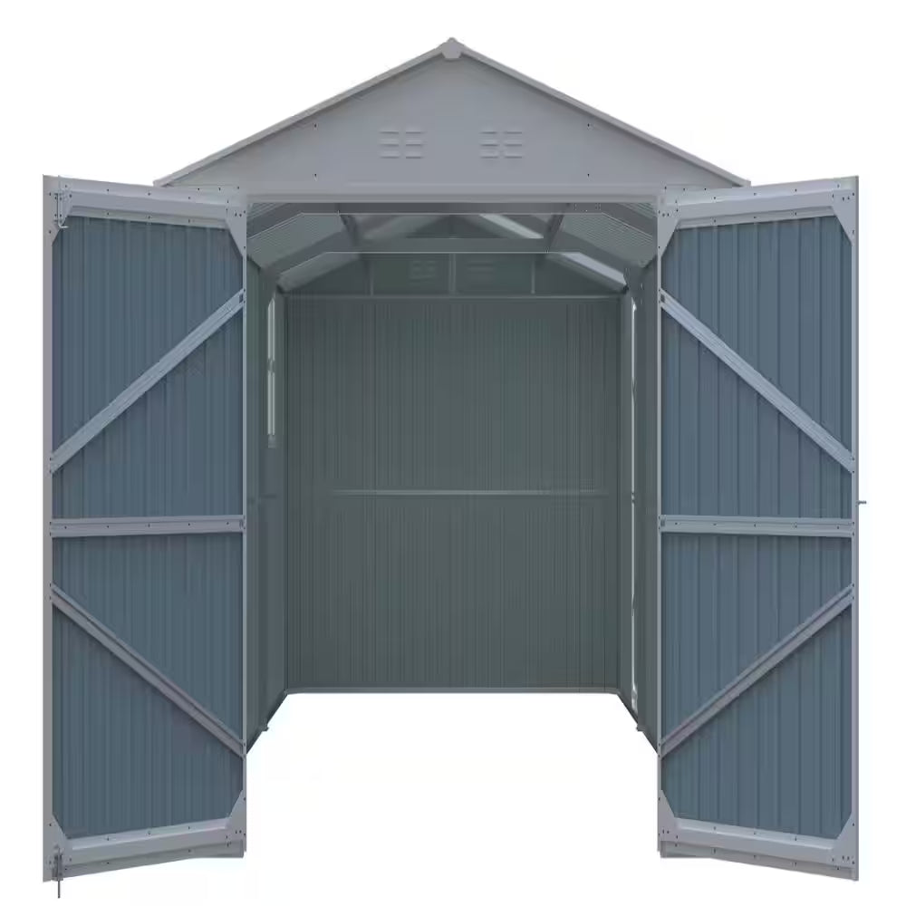 Outdoor Storage Shed 20X13 FT, Metal Garden Shed Backyard Utility Tool House Building with Window 2 Doors and 4 Vents Fo