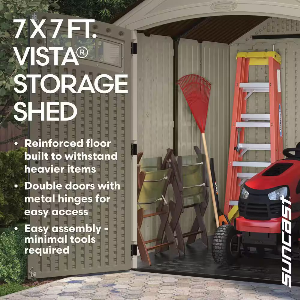 Vista 7 Ft. X 7 Ft. Resin Storage Shed