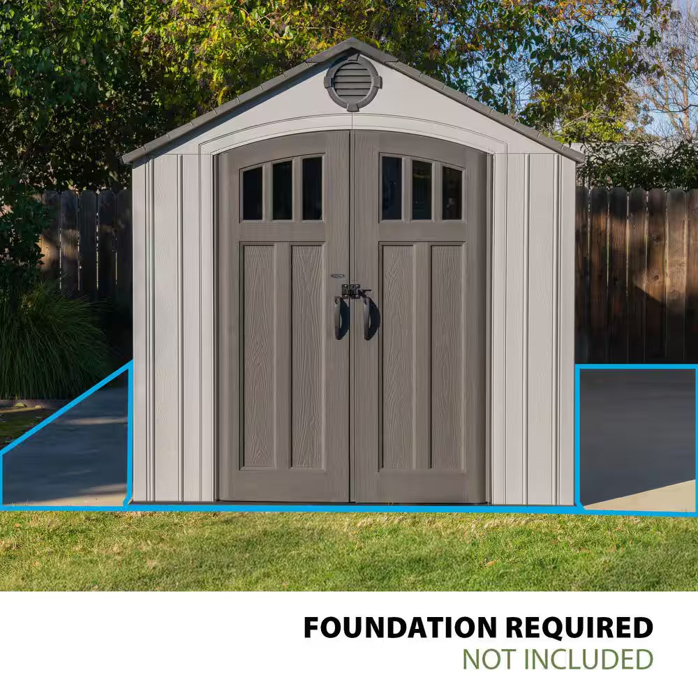 8 Ft. W X 20 Ft. D Outdoor Resin Storage Shed (160 Sq. Ft. )