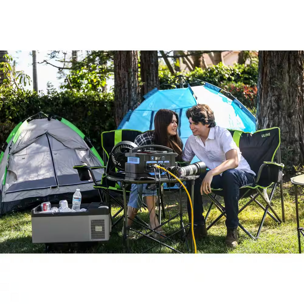 1000-Watt Quiet Portable Power Station with Push Button Start Battery Generator for Outdoors, Home, and Solar Charging