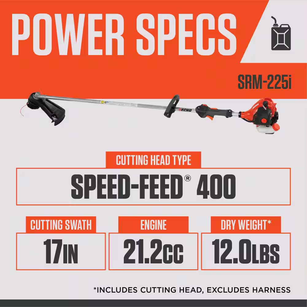 21.2 Cc Gas 2-Stroke Straight Shaft String Trimmer with I-75 Reduced Effort Starting System and Speed-Feed Bump Head