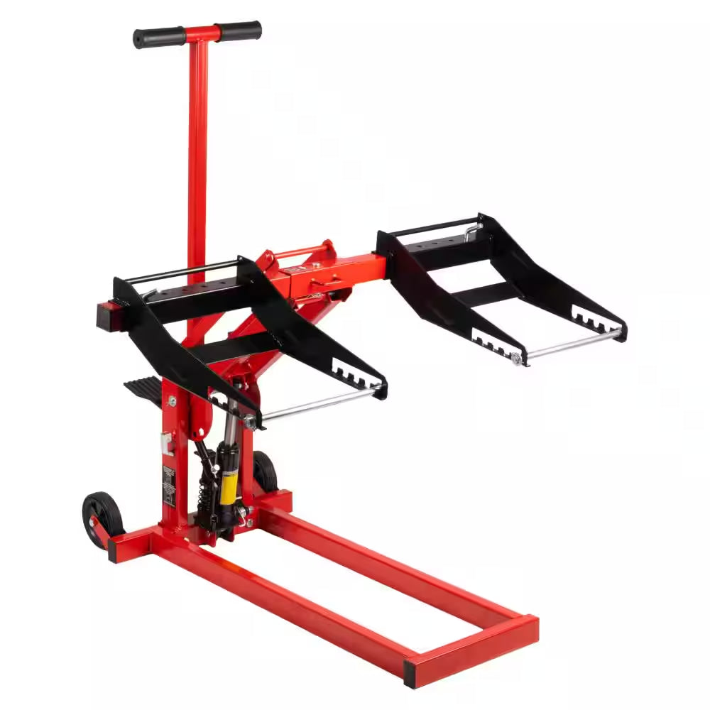 300 Lbs. Capacity Hydraulic Riding Lift Jack with Safety Lock for Tractors, Atvs and Zero Turn Lawn Mowers