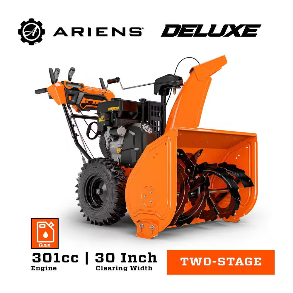 Deluxe 28 In. 252Cc Electric Start 2-Stage Self-Propelled Gas Snow Blower with LED Headlights