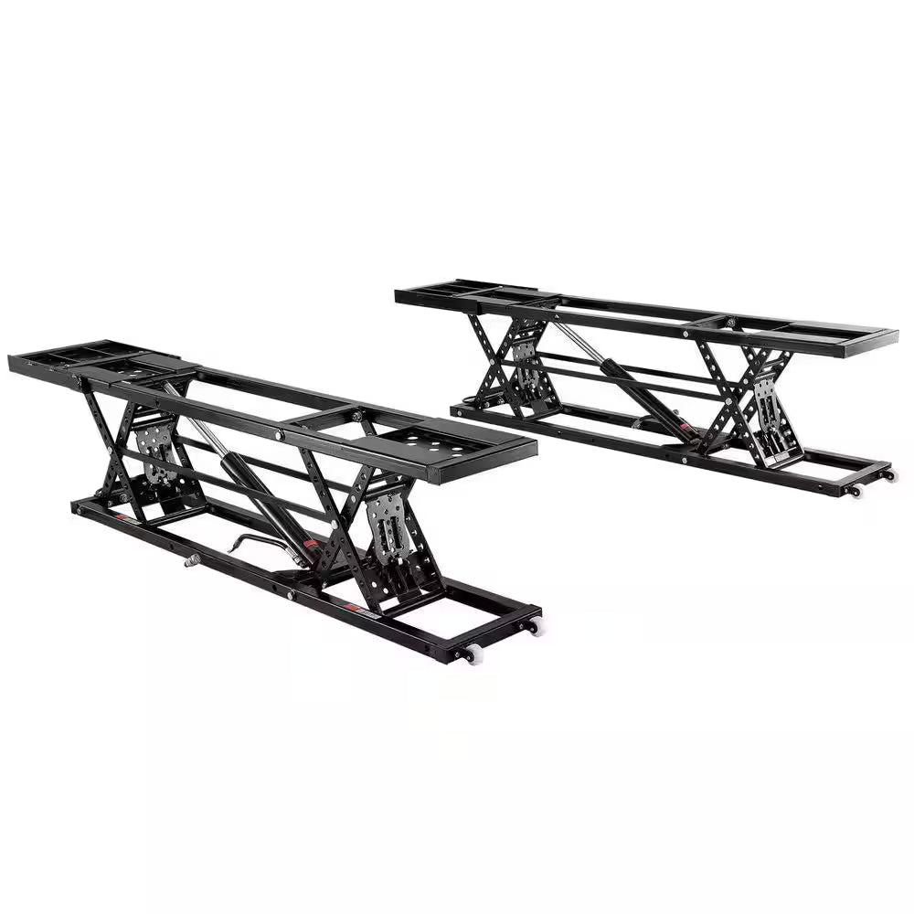 Car Lift, 7,000 Lbs. Capacity Portable Car Lift, with Extended-Length Plates, 26. 8 In. Max. Height, Heavy-Duty Steel