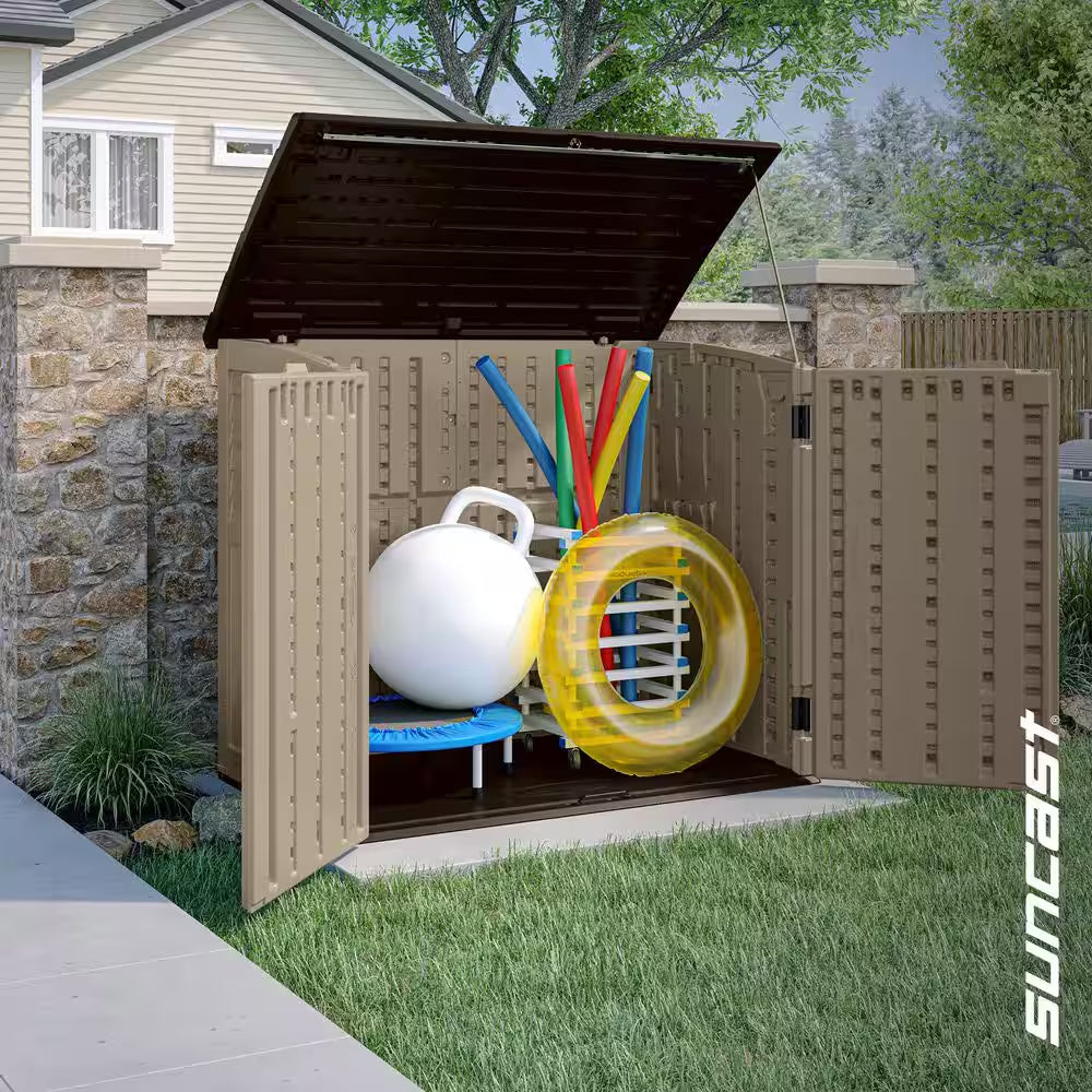 2 Ft. 8 In. X 4 Ft. 5 In. X 3 Ft. 9.5 In. Resin Horizontal Storage Shed