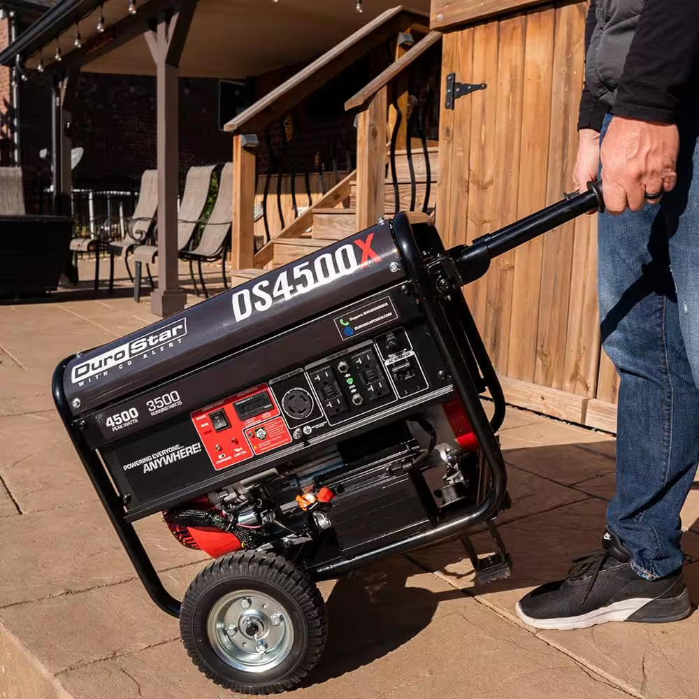 4,500-Watt/3,500-Watt 210Cc Electric Start Gas Portable Generator with CO Alert