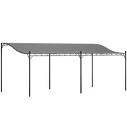 10 Ft. X 20 Ft. Outdoor Pergola Canopy, Metal Patio Canopy with Weather-Resistant Fabric and Drainage Holes