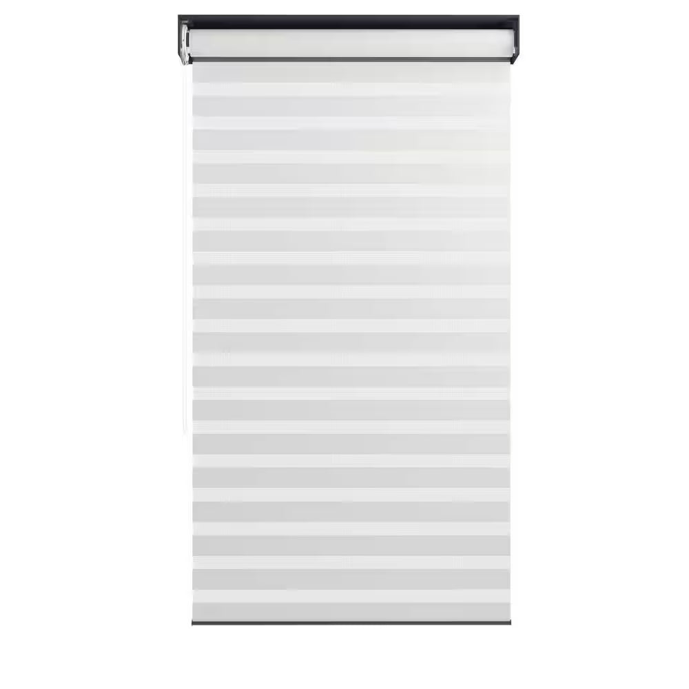 14 Ft. Individual Adjustable Sunshade Privacy Roller Blinds for Gray Aluminum Louvered Pergola 1-Side Wall