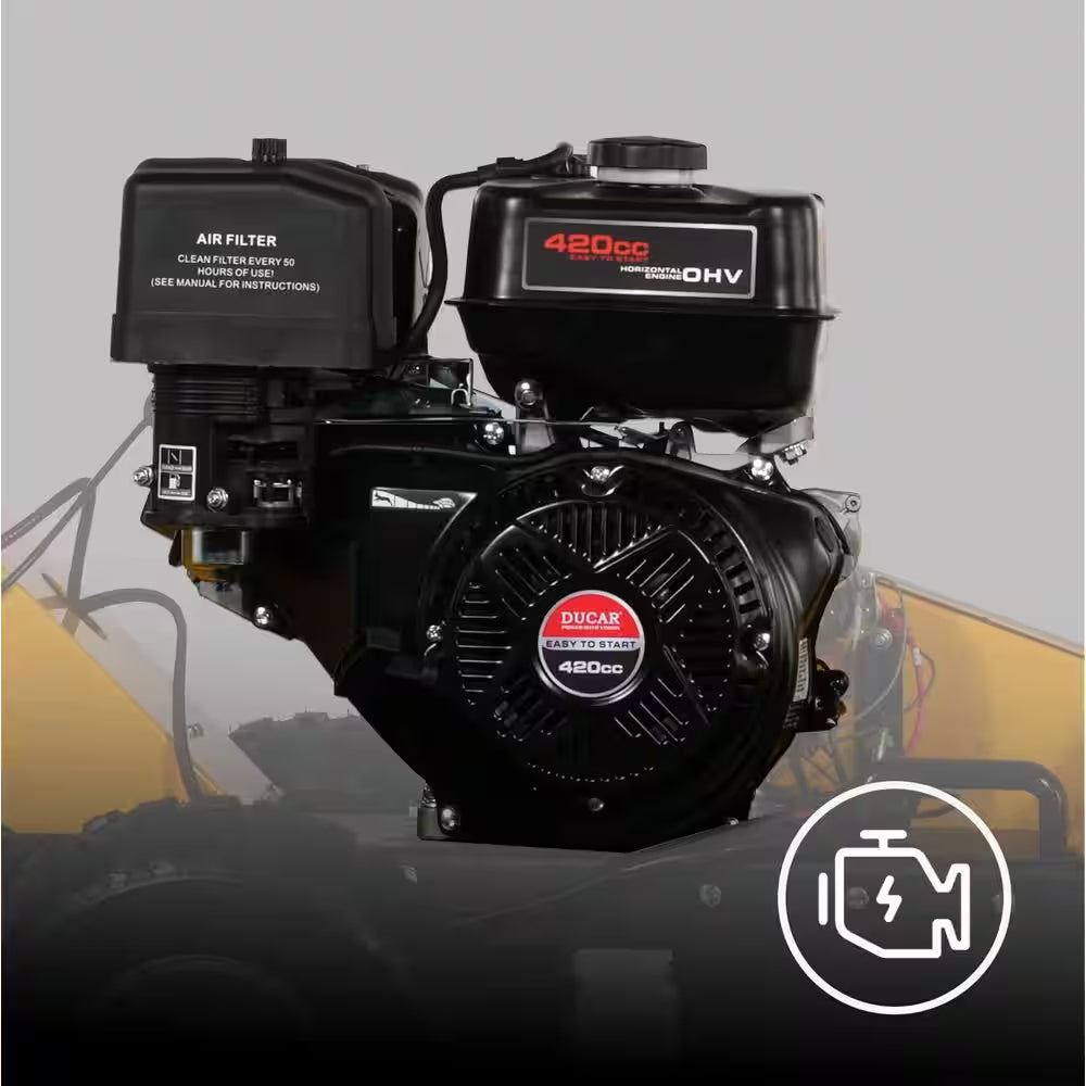 15 In. 15 HP 420 Cc Gas Powered Stump Grinder with DUCAR Engine and Electric Start