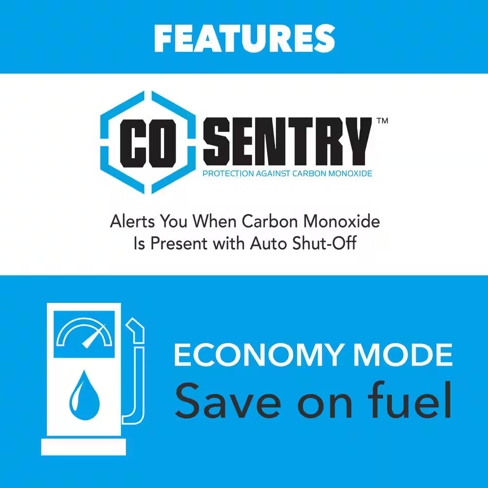 5250W Dual Fuel Gas Recoil Start Open Frame Inverter Generator with CO Sentry