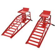 5-Ton Auto Car Truck Service Ramps Lifts Hydraulic Car Lifts 10000 Lb. Capacity (2 Pack) Red