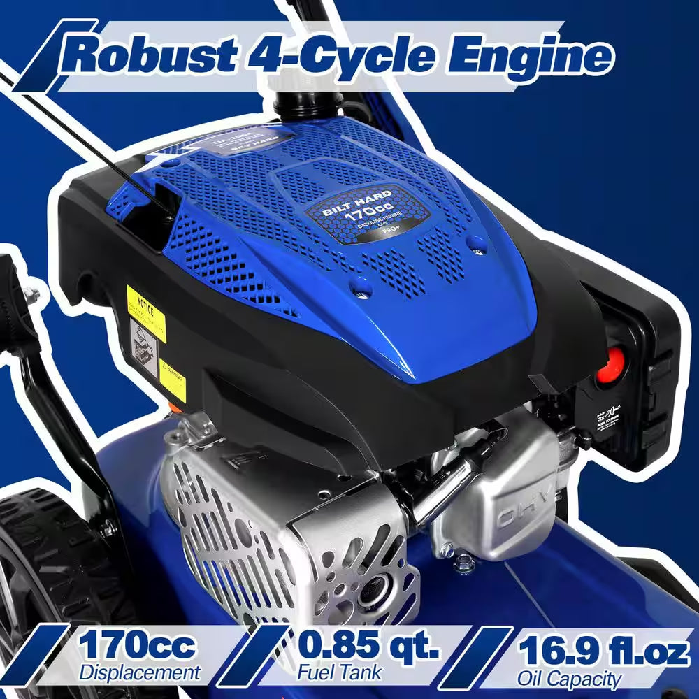 22 In. 170Cc OHV Engine Self-Propelled Gas Recoil Start Walk behind String Trimmer Mower with 10 In. Wheels