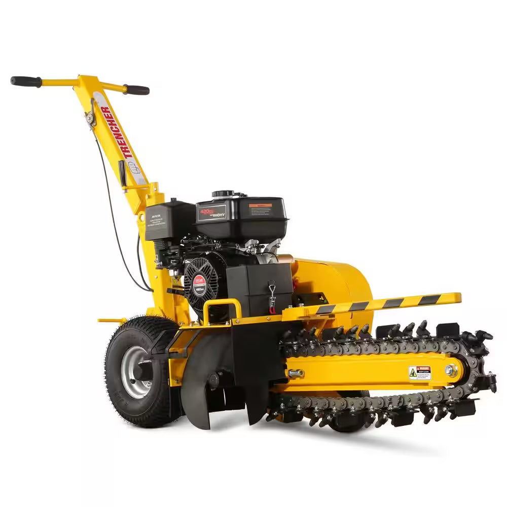 24 In. 15 HP 420 Cc Gas Powered Trencher with DUCAR Engine and Electric Start