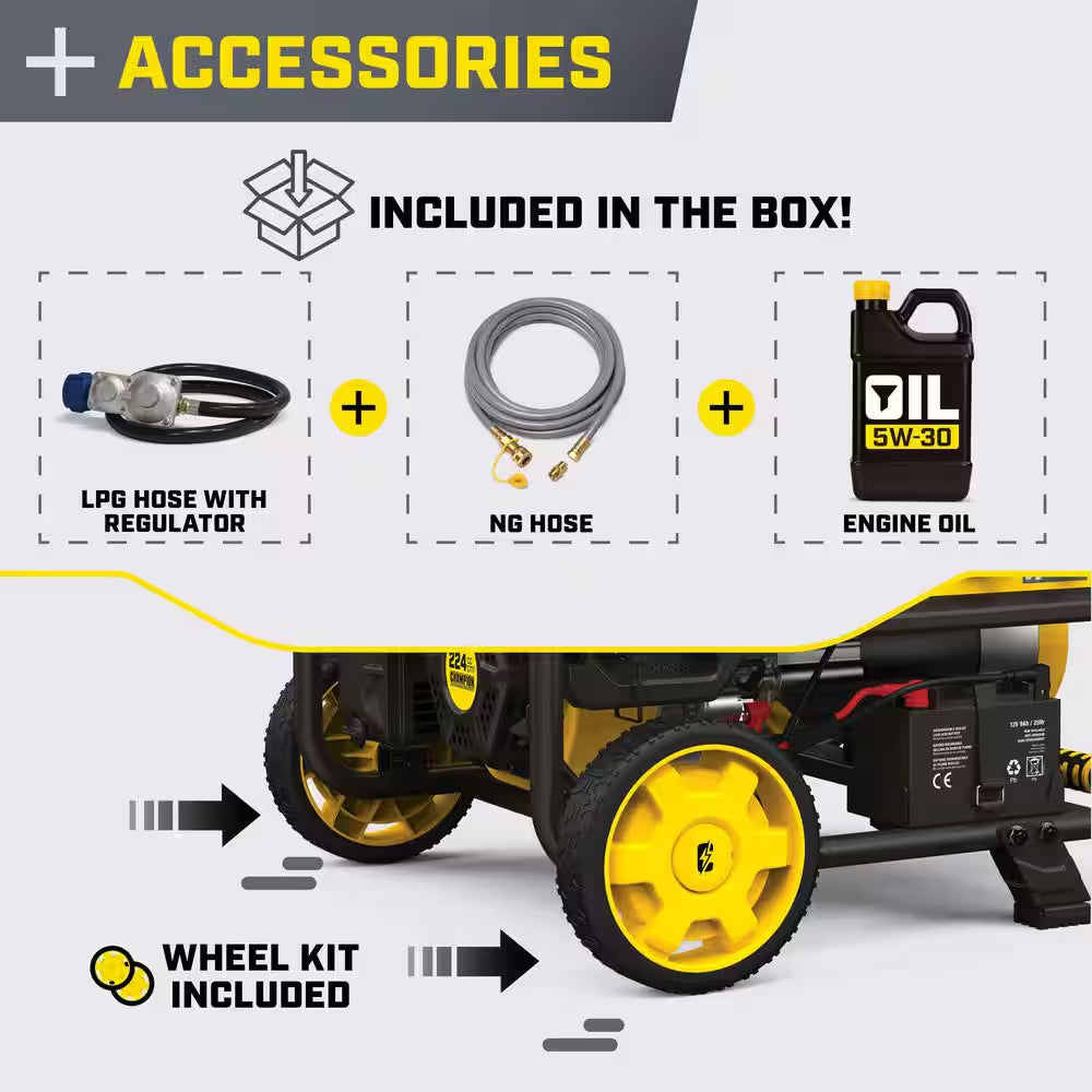 5000/4000-Watt Electric Start Tri Fuel Portable Generator with Free 3-Year Warranty for RV and Home