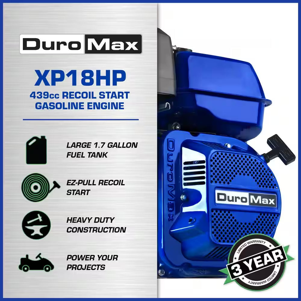 440Cc 1 In. Gasoline Multi-Purpose Horizontal Key Shaft Recoil Start Portable Engine 50-State