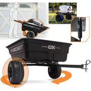Stockman 15 Cu. Ft. - 17 Cu. Ft. Lift-Assist and Swivel ATV Dump Cart with Ztr-Grade OTR Tires