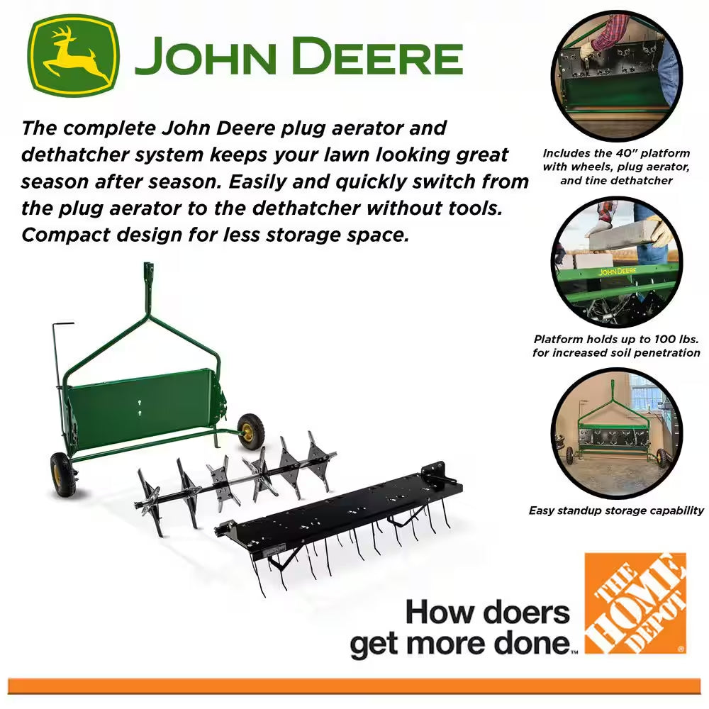 40 In. Dethatcher Plug Aerator Combo