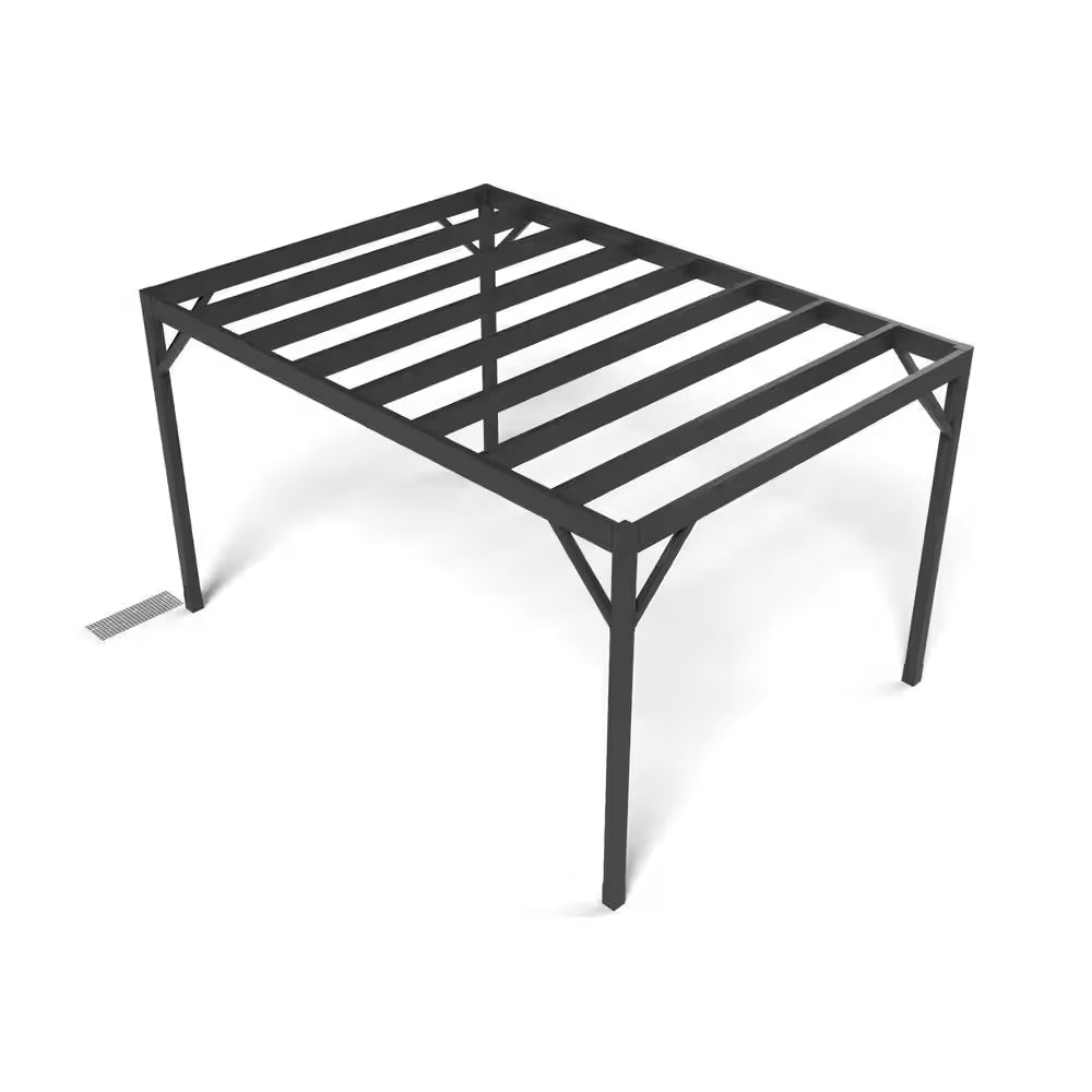 Evolution 10 Ft. X 14 Ft. Black Modern Heavy Duty Steel Pergola Kit