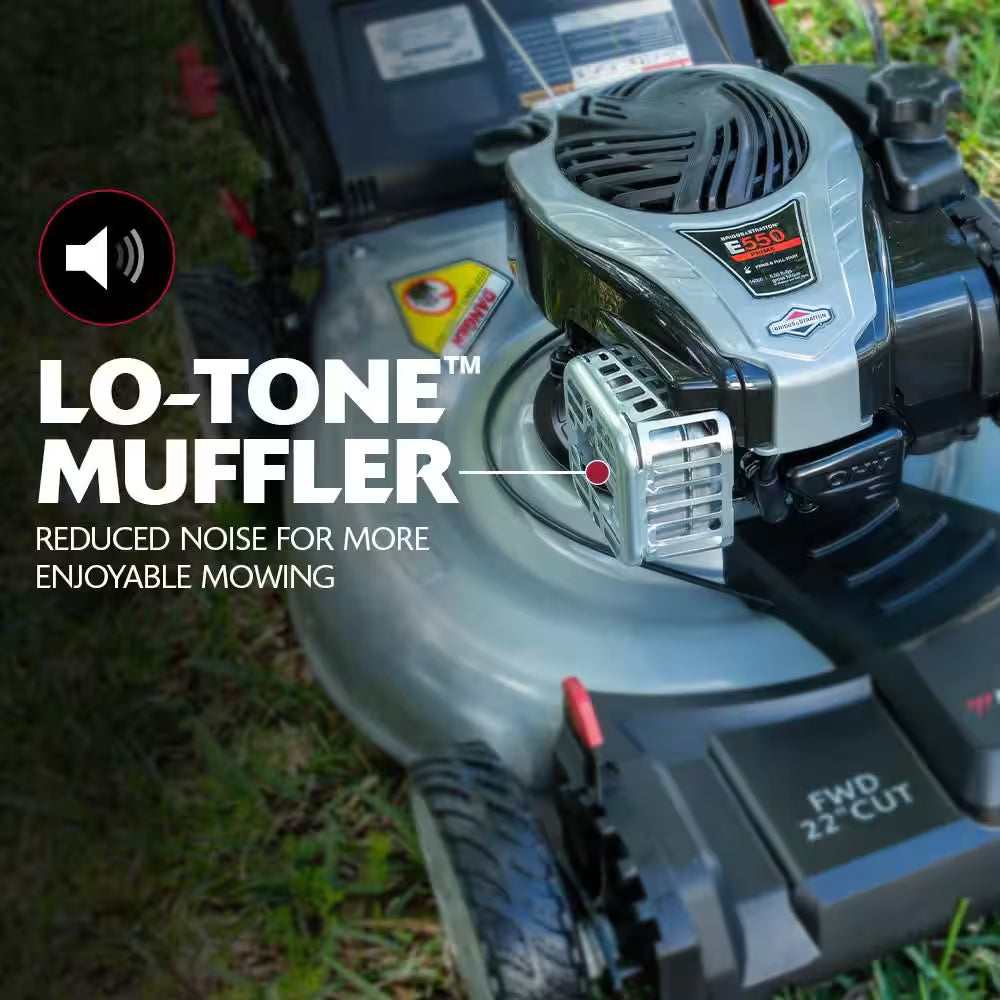 22 In. 140 Cc Briggs & Stratton Walk behind Gas Self-Propelled Lawn Mower with Front Wheel Drive and Bagger