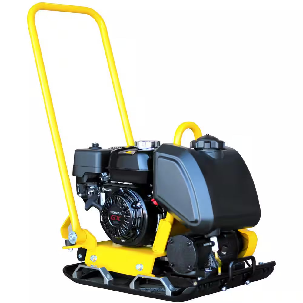 5.5 HP Honda Plate Compactor 23 In. X 17 In. Gas Powered 3,000 Lb./Sq.Ft Tamper and Water Tank for Soil Asphalt