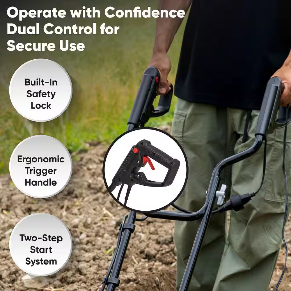 18 In. 15 Amp Electric Garden Tiller Cultivator