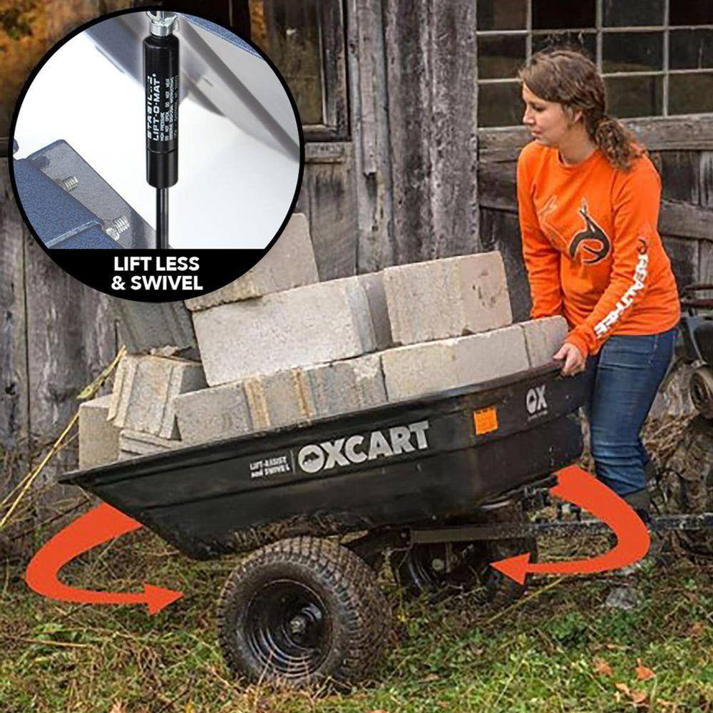 PRO-ATV Stockman 15 Cu. Ft. to 17 Cu. Ft. Lift-Assist and Swivel Dump Cart W Run-Flat ZTR MAG Tires