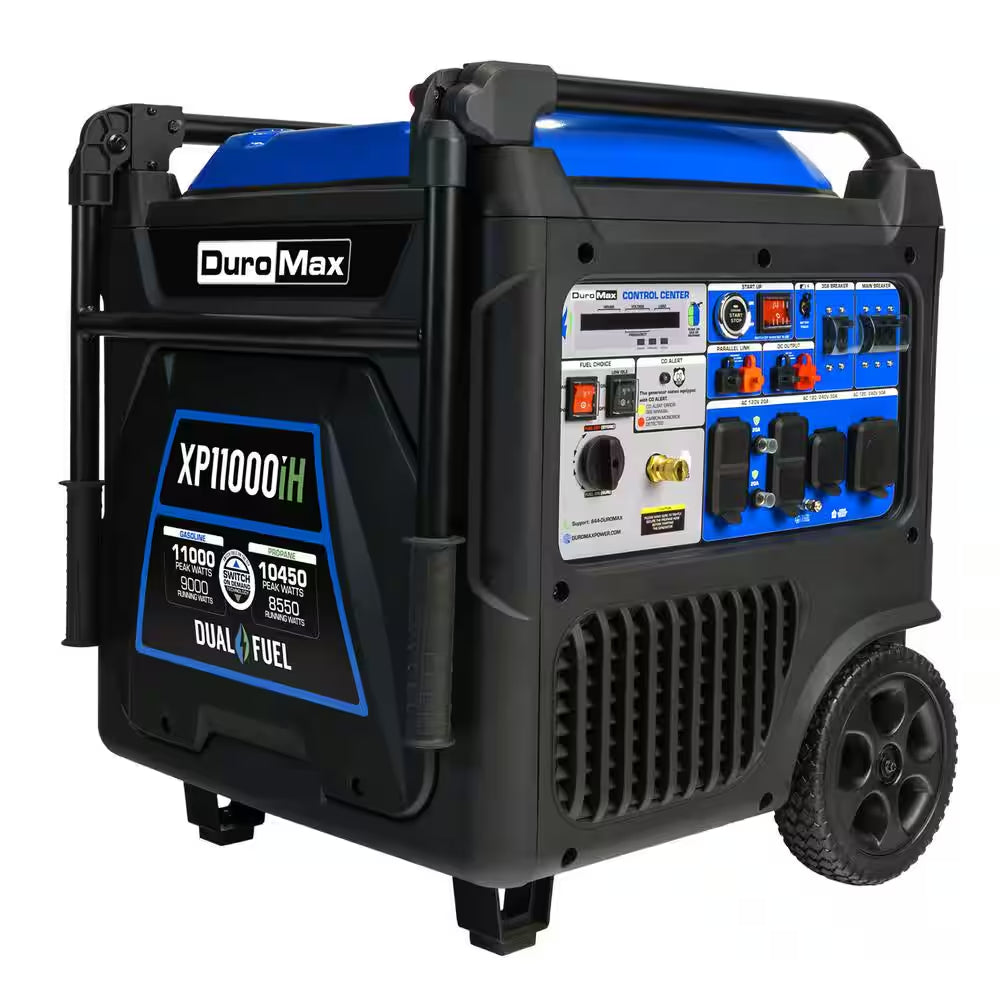 11,000 Watt Remote Start Portable Dual Fuel Home Backup Inverter Generator W/Co Alert