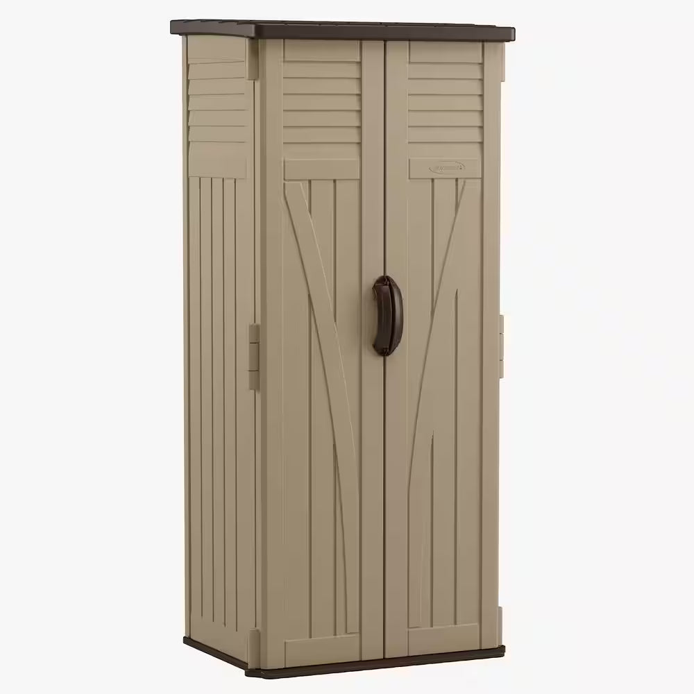 2 Ft. 8.25 In. X 2 Ft. 1.5 in X 6 Ft. Resin Vertical Storage Shed
