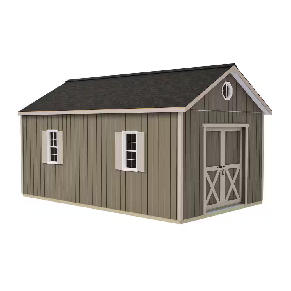 Shedquarters 12 Ft. X 20 Ft. Wood Shed Kit with Sliding Door and Tons of Space (240 Sq. Ft.)