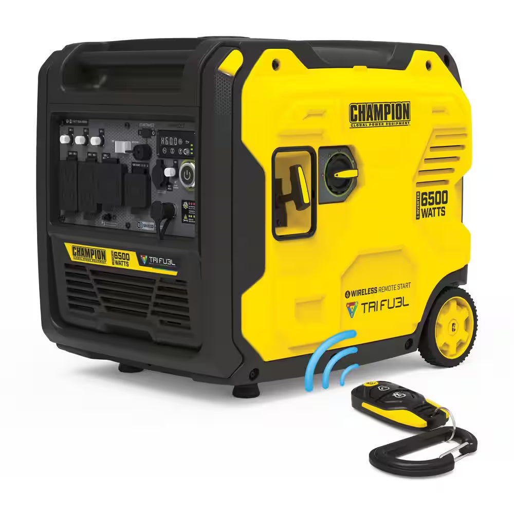 6500/5250-Watt Remote Start Gas, Propane, Natural Gas Tri Fuel Inverter Generator, Free 3-Year Warranty, for RV and Home