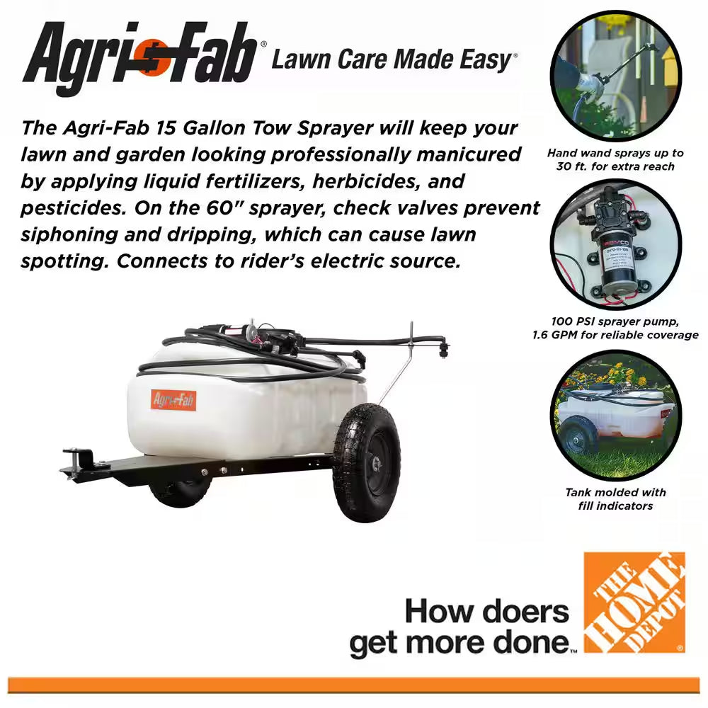15 Gal. Tow behind Sprayer