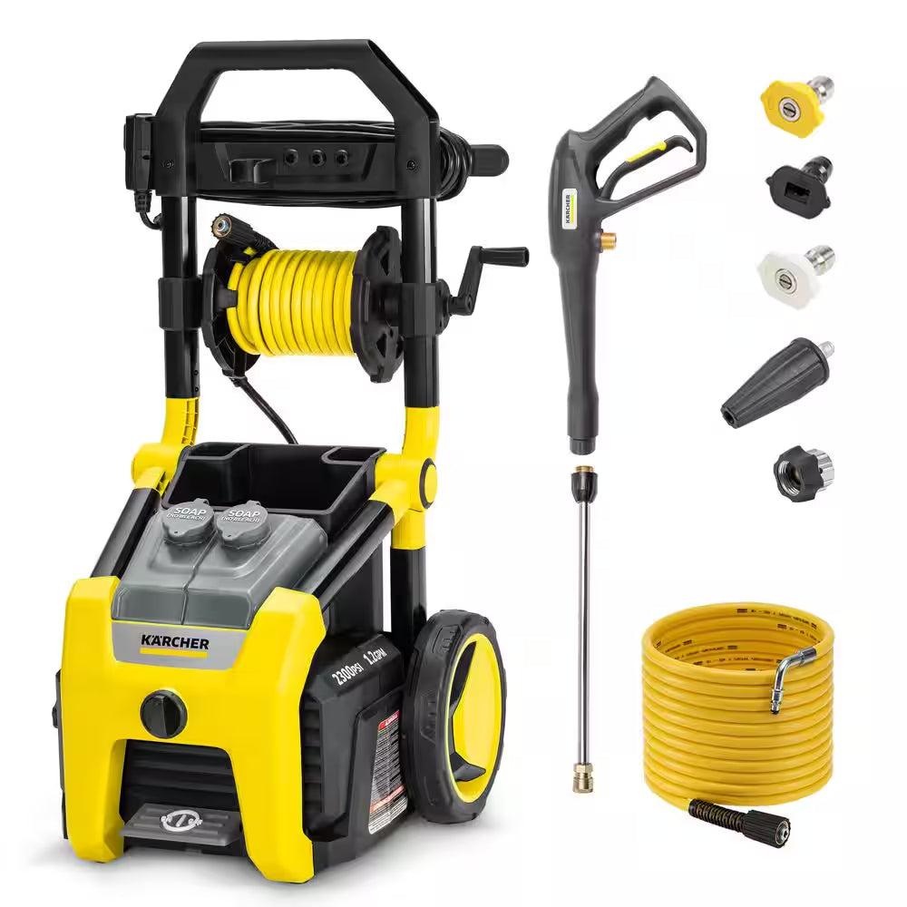 2300 PSI 1.2 GPM K2300PS Electric Power Pressure Washer with Turbo, 15-Degree, 40-Degree and Soap Nozzles