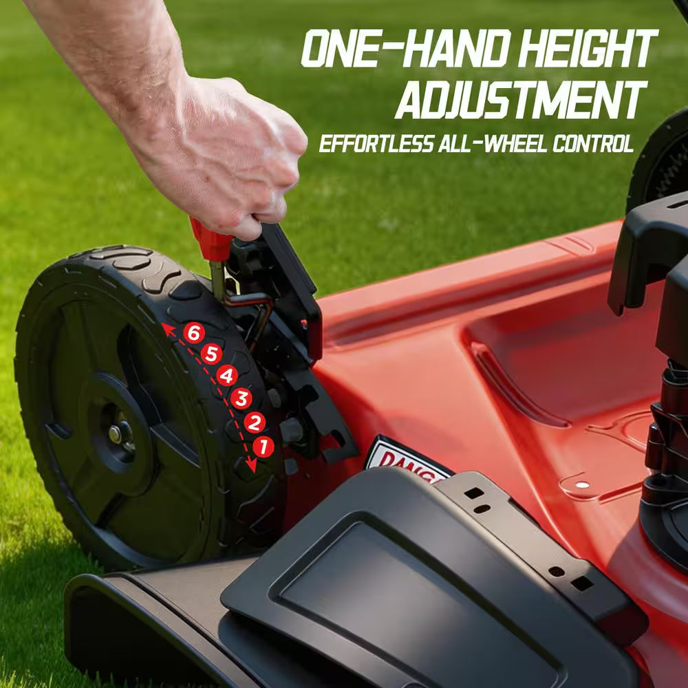 21 In. 2-In-1 125Cc Gas Push Mower, Briggs and Stratton Engine, Quick Start, 6-Position Height Adjustment
