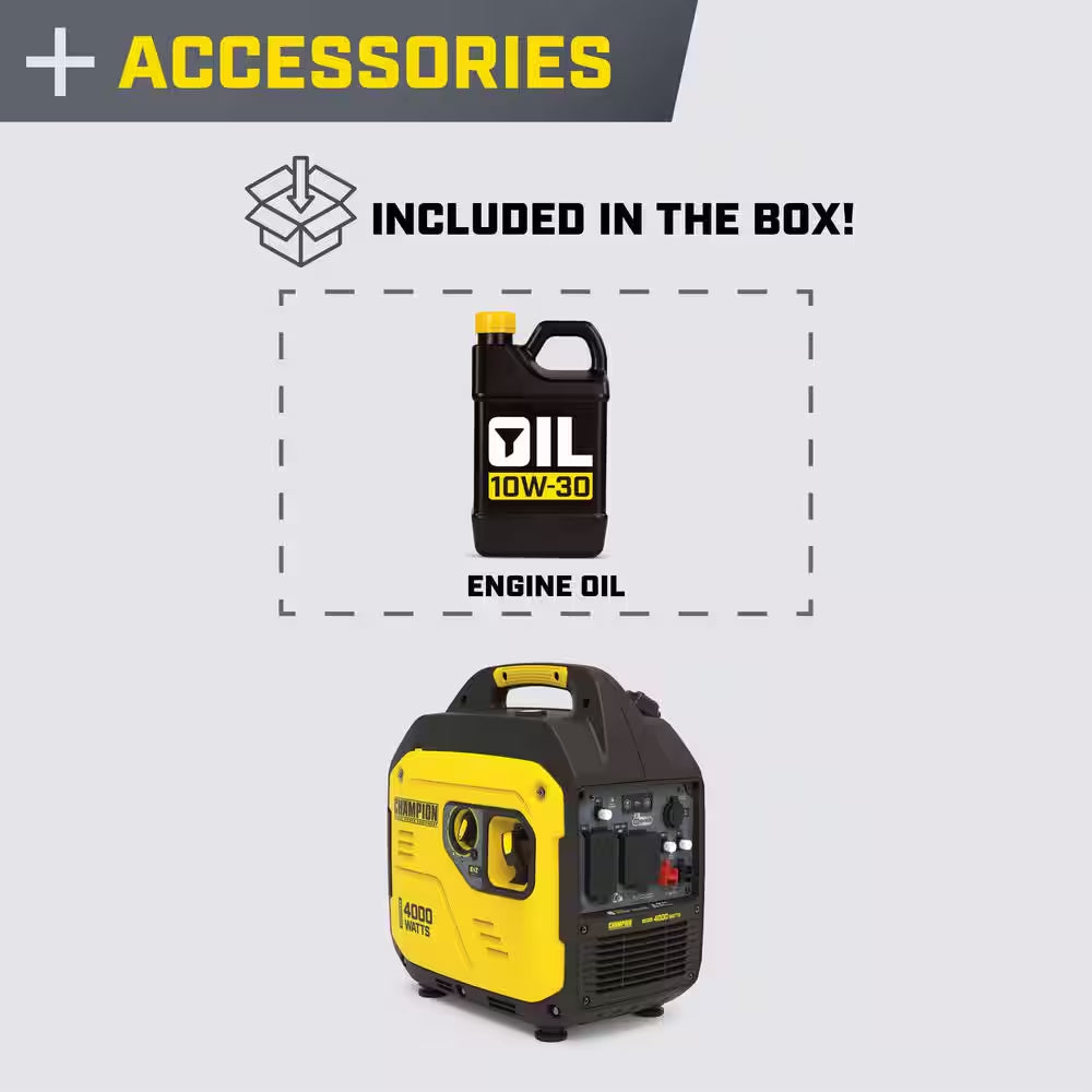 4000/3000-Watt Recoil Start Gas Inverter Generator and Free 3-Year Warranty