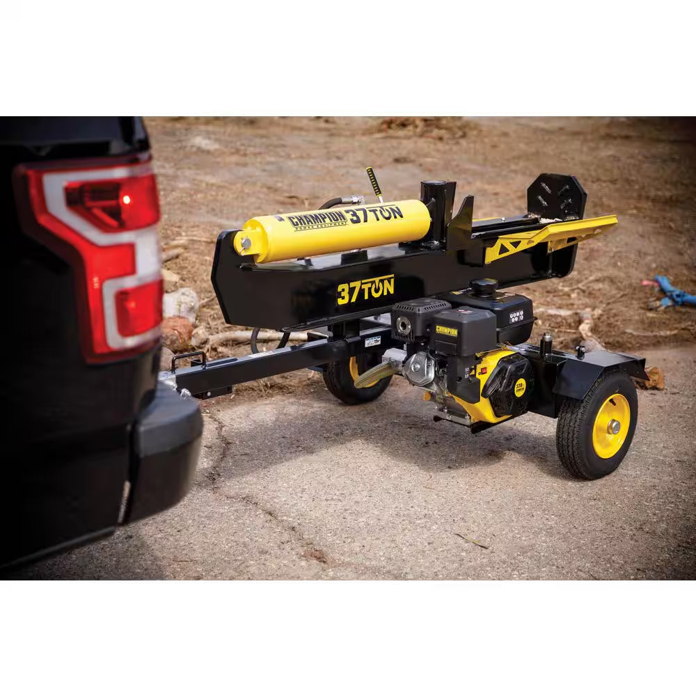 37 Ton 338Cc Full Beam Vertical/Horizontal Op and Auto Return Gas Wood Log Splitter with Oil Funnel and Hydraulic Oil