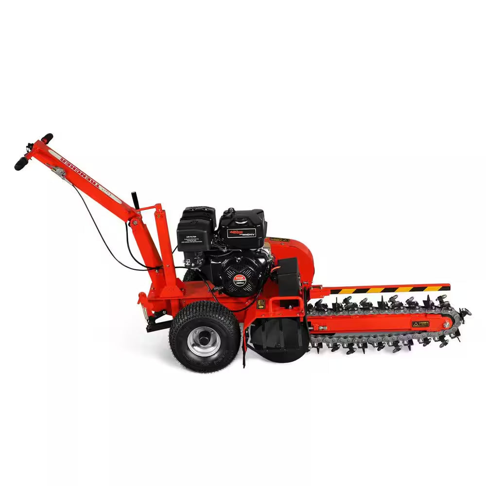 24 In. 15 HP 420 Cc Gas Powered Trencher with DUCAR Engine and Electric Start
