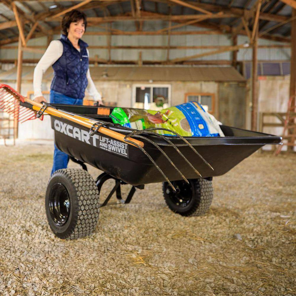 PRO-ATV Stockman 15 Cu. Ft. to 17 Cu. Ft. Lift-Assist and Swivel Dump Cart W Run-Flat ZTR MAG Tires