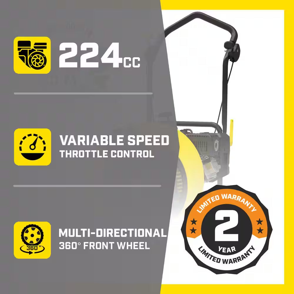 160 Mph 224Cc 1300 CFM Walk-Behind Gas Leaf Blower