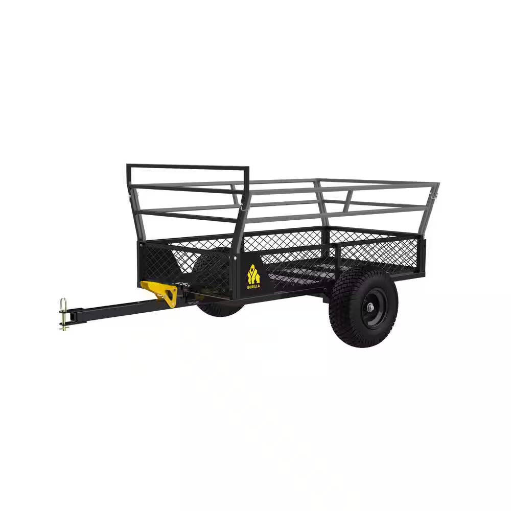 1400-Lb. Capacity (58 In. X 30 In.) Heavy-Duty Steel ATV Trailer, Removable Sides, Dump Latch, 16 In. Pneumatic Wheel